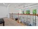 Bright foyer overlooks living room with coffered ceilings and hardwood floors at 2265 Venture Dr, Marietta, GA 30062