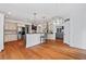 Large kitchen with wooden floors, central island and stainless steel appliances at 2265 Venture Dr, Marietta, GA 30062