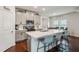 Kitchen island with stainless steel appliances and barstool seating at 4724 Electric Sw Ave, Mableton, GA 30126