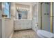 Bathroom with shower, toilet, and vanity in vintage style at 2034 Starfire Ne Dr, Atlanta, GA 30345