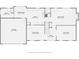 First floor plan featuring a kitchen, dining room, living room, and garage at 2034 Starfire Ne Dr, Atlanta, GA 30345