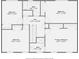 Second floor plan featuring four bedrooms, two bathrooms, and a hall at 2034 Starfire Ne Dr, Atlanta, GA 30345