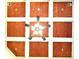Close-up of a coffered ceiling with a modern ceiling fan and recessed lighting at 3306 Chastain Ridge Dr, Marietta, GA 30066