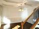 Dining room with custom trey ceiling, dark hardwood floors, and adjacent stairway at 3306 Chastain Ridge Dr, Marietta, GA 30066