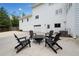 Backyard patio featuring an outdoor seating area with four Adirondack chairs and fire pit at 1435 Willis Lake Nw Dr, Kennesaw, GA 30152