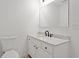 Bathroom featuring a vanity with granite countertop and a black faucet at 1435 Willis Lake Nw Dr, Kennesaw, GA 30152