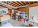 Unfinished basement with storage and exposed ducts at 3331 Lockwood Sw Ct, Lilburn, GA 30047