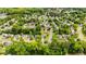 An aerial view of a lush neighborhood with mature trees shading well-maintained homes and landscaped yards at 3471 Chastain Glen Ne Ln, Marietta, GA 30066