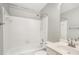 Bathroom features tub/shower combo, vanity, and white subway tile at 3471 Chastain Glen Ne Ln, Marietta, GA 30066