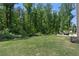 Expansive backyard featuring lush green grass and mature trees, offering privacy and space at 165 6Th St, Auburn, GA 30011