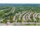 An aerial view of the community, highlighting the townhomes with mature trees and well-maintained streets at 2331 Suwanee Pointe Dr, Lawrenceville, GA 30043