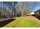 Backyard featuring mature trees, a lawn, and a chainlink fence at 447 Wallace Way, Rockmart, GA 30153