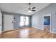Comfortable living room with a large window and wood-look floors at 447 Wallace Way, Rockmart, GA 30153