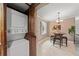 Dining area with a table and chairs adjacent to a stacked washer and dryer at 331 Lakemoore Ne Dr # C, Atlanta, GA 30342