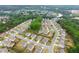 Picturesque aerial shot of a residential area featuring well-spaced homes amidst lush greenery at 5920 Hart Way, Cumming, GA 30028