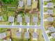 Stunning aerial view of a well-maintained neighborhood featuring manicured lawns and tree-lined streets at 5920 Hart Way, Cumming, GA 30028