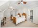 Bedroom with two twin beds, ceiling fan, and connected bathroom with black and white tile at 1285 Wesley Nw Pl, Atlanta, GA 30327