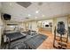 Well-equipped home gym featuring a treadmill, weight bench, and mirrored wall for fitness motivation at 1285 Wesley Nw Pl, Atlanta, GA 30327