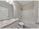 Bathroom with a shower-tub combination, and vanity with stone countertop at 2534 Grayton Loop, Villa Rica, GA 30180