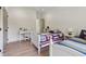 Bedroom with two twin beds, a desk, and a closet at 4840 Moon Rd, Powder Springs, GA 30127