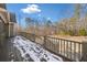 Deck overlooking expansive backyard with wood railings at 121 Harmony Oaks Trl, Canton, GA 30115
