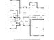 Detailed floor plan of the main level, including dimensions of all rooms at 121 Harmony Oaks Trl, Canton, GA 30115