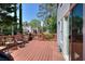 Large deck with outdoor seating overlooking a private backyard at 3716 Meeting St, Duluth, GA 30096