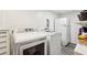 Laundry room with washer, dryer, and a white refrigerator at 1768 San Andra Dr, Marietta, GA 30062