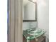 Stylish powder room with modern vessel sink and mirror at 745 Birchberry Sw Ter, Atlanta, GA 30331