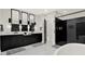 Elegant bathroom showcasing double vanity, modern fixtures, and frameless glass shower at 1626 Aldworth Se Pl, Atlanta, GA 30339