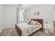 Comfortable bedroom with carpet, modern decor, and a private balcony at 230 New St # 2102, Decatur, GA 30030