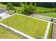 Overhead shot of a large grassy area in the community, accented with walking paths and comfortable seating at 739 Marlay Sw Ln, Powder Springs, GA 30127