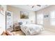 Relaxing bedroom features a decorative painting, bookshelf, and two bedside tables by the windows at 1263 Linden Ne Ct, Atlanta, GA 30329