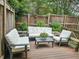 Cozy outdoor deck area with comfortable seating, perfect for relaxation and entertaining at 1263 Linden Ne Ct, Atlanta, GA 30329