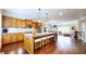 Open concept view showcasing the kitchen island and living space at 1263 Linden Ne Ct, Atlanta, GA 30329