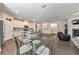 Living area with kitchen, dining, and fireplace at 316 Denali Butte Ter, Canton, GA 30114