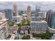 Aerial view showing the property and surrounding buildings at 1075 Peachtree Ne Walk # A204, Atlanta, GA 30309