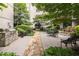 Serene outdoor patio with grill, seating, and lush landscaping for relaxing and grilling at 1075 Peachtree Ne Walk # A204, Atlanta, GA 30309