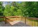 Wooden deck overlooking private wooded backyard at 1822 Morgan Rd, Canton, GA 30115