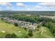 Scenic aerial view of a neighborhood, highlighting lush greenery and a sprawling golf course at 5415 Old Haven Ct, Cumming, GA 30041
