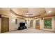 Finished basement area with a TV, door to the exterior, and recessed lights at 5415 Old Haven Ct, Cumming, GA 30041