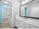 Bright bathroom featuring a white vanity, decorative mirror and paint at 5415 Old Haven Ct, Cumming, GA 30041