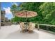 Spacious deck perfect for outdoor dining and relaxation, featuring an umbrella and comfortable seating at 5415 Old Haven Ct, Cumming, GA 30041
