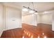 Open basement space with hardwood floors, double doors, and recessed lighting at 3492 Ember St, Marietta, GA 30066