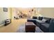 Spacious basement featuring a comfortable seating area and a separate workout/activity space at 5020 Huntshire Sw Ln, Lilburn, GA 30047