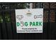 Close-up of Dog Park signage indicating private property for Centennial House residents only at 115 W Peachtree Nw Pl # 709, Atlanta, GA 30313