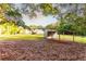 Expansive backyard with a shed and a glimpse of the house, offering a serene outdoor retreat at 4665 Jersey Walnut Grove Rd, Covington, GA 30014