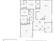 Detailed floor plan of home with bedrooms, kitchen, living room, and garage at 1180 Chandler Ridge Dr, Lawrenceville, GA 30045