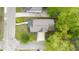Overhead view of a modern home with a well-maintained yard, driveway, and landscaping at 1676 Carroll Nw Dr, Atlanta, GA 30318