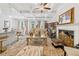 Bright living space featuring island seating and an open concept design at 2142 Arnage Dr, Lithonia, GA 30058